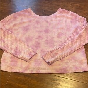 Pink Tie-Dye Long Sleeve Top